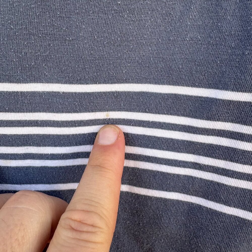Patagonia Shallow Seas 3/4 Sleeve Top Women's M Lightning Stripe Dolomite Blue - Picture 7 of 10